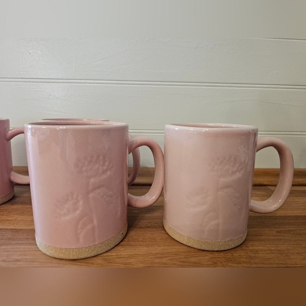 Pink Floral Embossed Mug Set - Picture 3 of 6